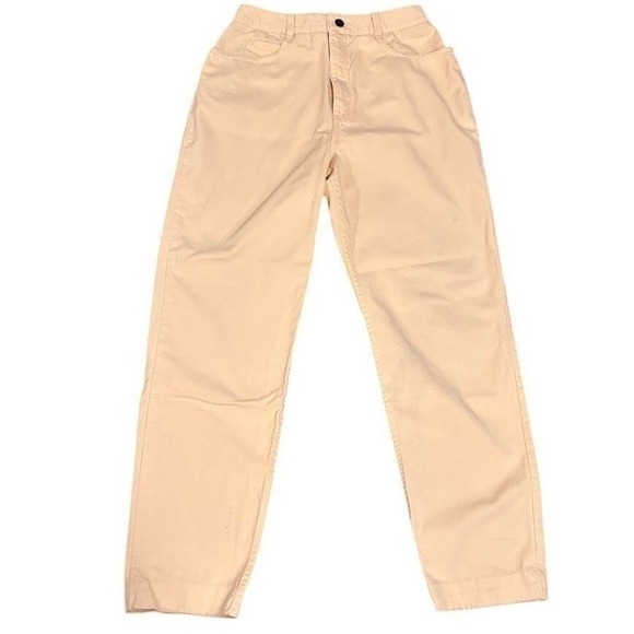 Talbots Pants - Talbots Straight Leg Pants Women 8 Yellow High Rise Vintage 100% Cotton Hemmed